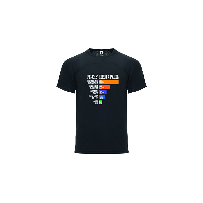 T-shirt - "Perché perdo a padel"