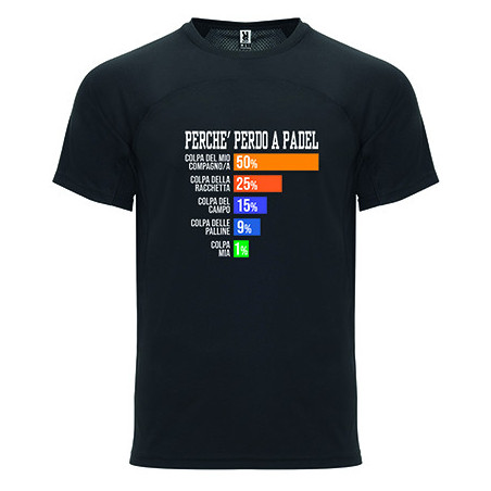 T-shirt - "Perché perdo a padel"