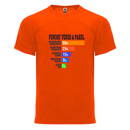 T-shirt - "Perché perdo a padel"