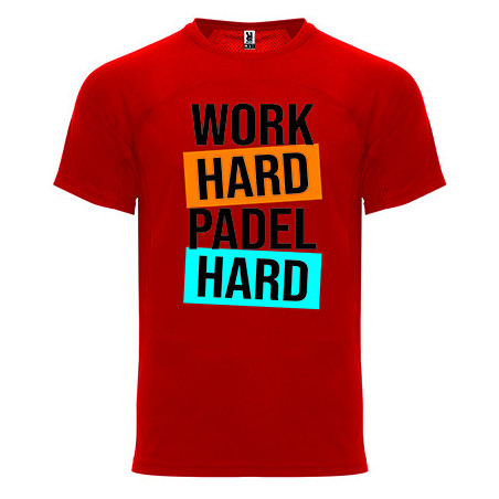 T-shirt - "Work Hard Padel Hard"