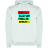 Felpa con capuccio - "Eat Sleep Padel Repeat"