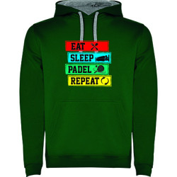Felpa con capuccio - "Eat Sleep Padel Repeat"
