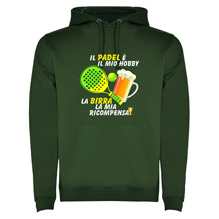 Felpa con capuccio - "Padel & Birra"