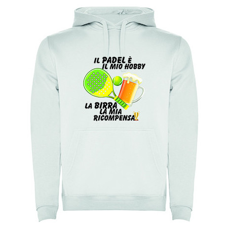 Felpa con capuccio - "Padel & Birra"