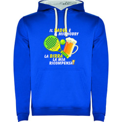 Felpa con capuccio - "Padel & Birra"