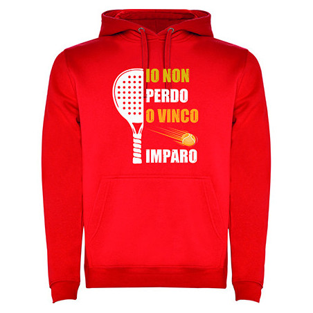 Felpa con capuccio - "Io non perdo o vinco, imparo"