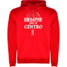 Felpa con capuccio - "Siempre por el centro"