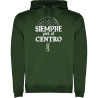 Felpa con capuccio - "Siempre por el centro"